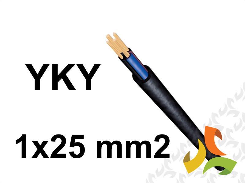 Kabel YKY 1x25 mm2 RMC (0,6/1kV) ziemny miedziany (bębnowy) G-007486 TELEFONIKA-0