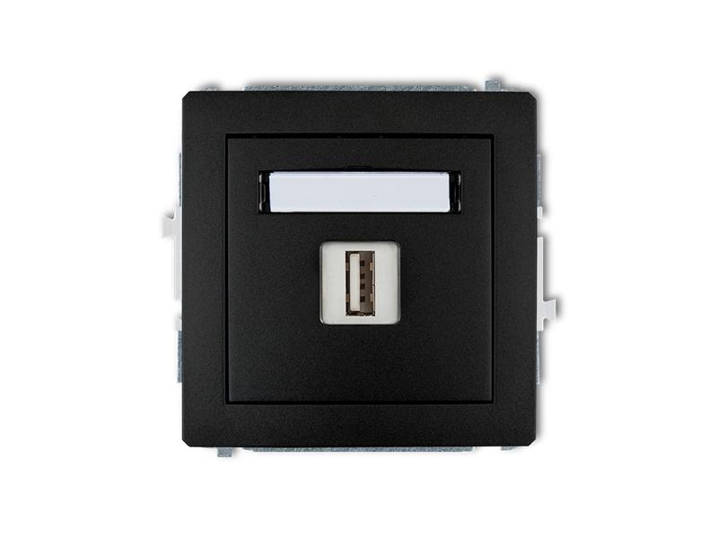 DECO Ładowarka USB 5V 1A czarny mat 12DCUSB-1 KARLIK