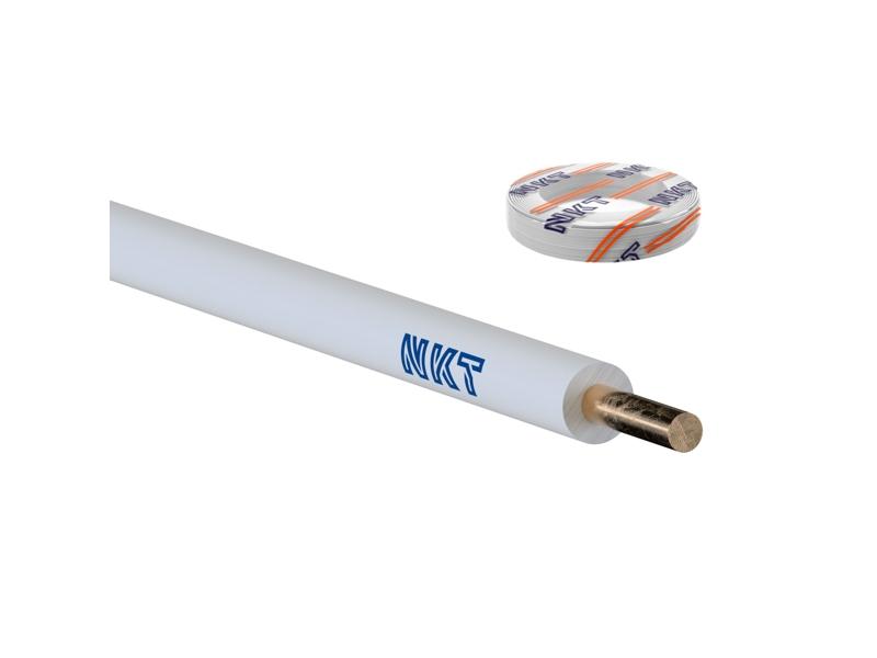 Przewód DY 1,5 mm2 biały (450/750V) jedożyłowy drut (krążki 100m) 172105028C0100 NKT-0