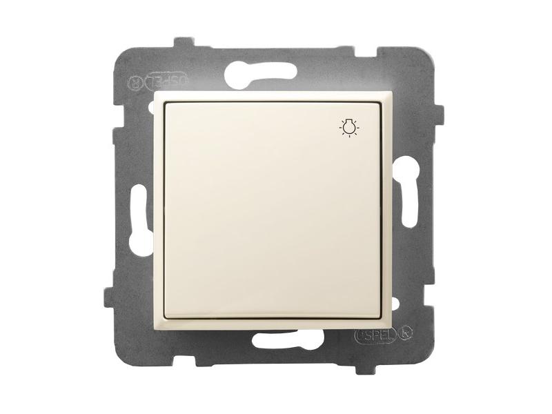 ARIA Wyłącznik zwierny przycisk "światło" ecru ŁP-5U/m/27 OSPEL