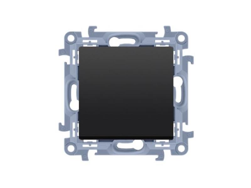 SIMON 10 Wyłącznik pojedynczy (moduł) 10AX 250V zaciski śrubowe czarny mat CW1.01/49 KONTAKT SIMON-0