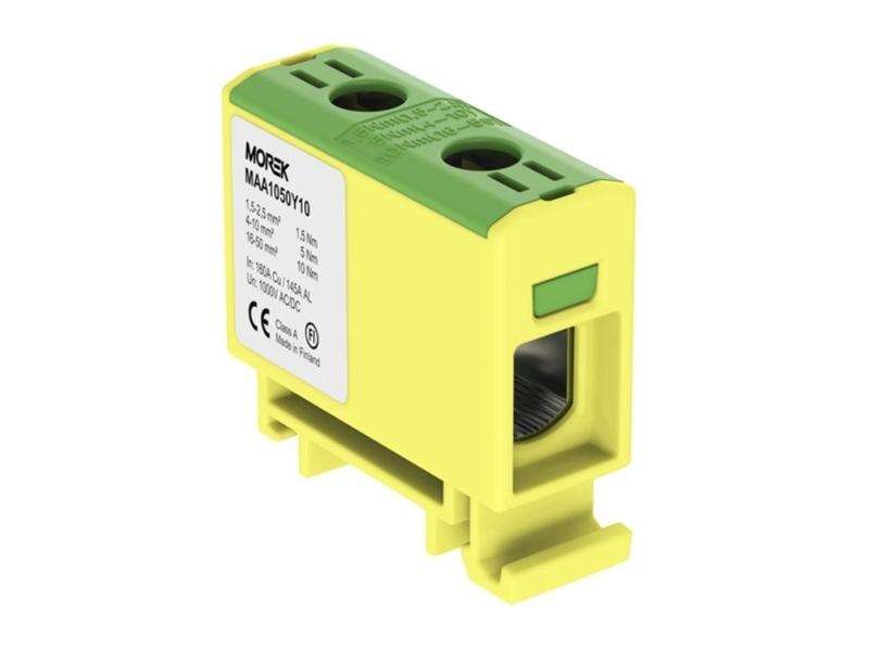 Zacisk uniwersalny OTL50 kolor żółto-zielony 1xAl/Cu 1,5-50mm2 1000V MAA1050Y10 MOREK-0