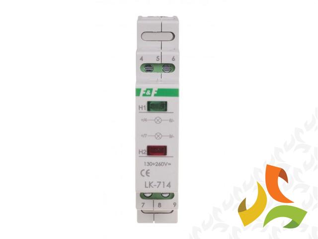 Lampka sygnalizacyjna zasilania - dwustanowa zielony/czerwony  LK-714-10-30V F&F FILIPOWSKI