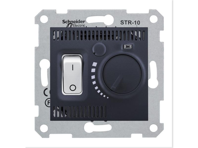 SEDNA Regulator temperatury termostat z włącznikiem grafit SDN6000170 SCHNEIDER ELECTRIC