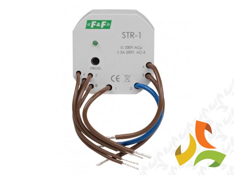 Sterownik rolet STR-1 2-przyciskowy Un=230V AC 8A fi 60,F&F FILIPOWSKI