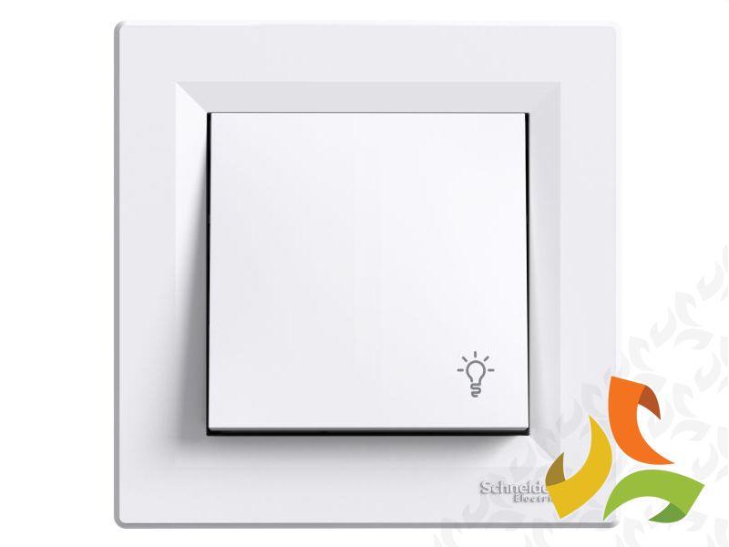 ASFORA Wyłącznik zwierny przycisk "światło" biały z ramką EPH0900121 SCHNEIDER ELECTRIC-1