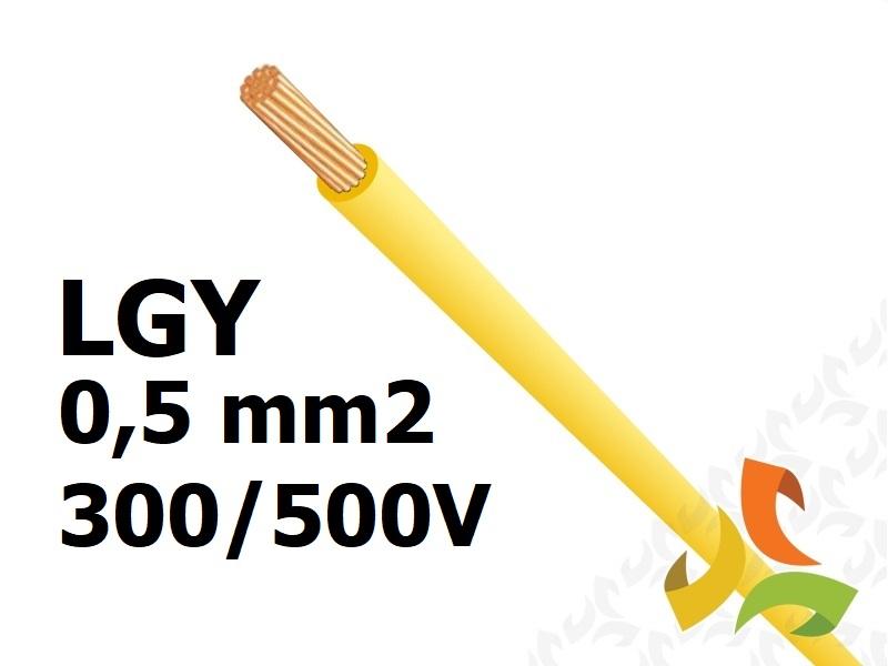 Przewód LGY 0,5 mm2 żółty (300/500V) jednożyłowy linka H05V-K (krążki 100m) 4510111 LAPP KABEL-0