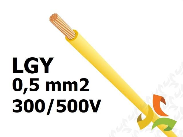 Przewód LGY 0,5 mm2 żółty (300/500V) jednożyłowy linka (krążki 100m) 4510111 LAPP KABEL