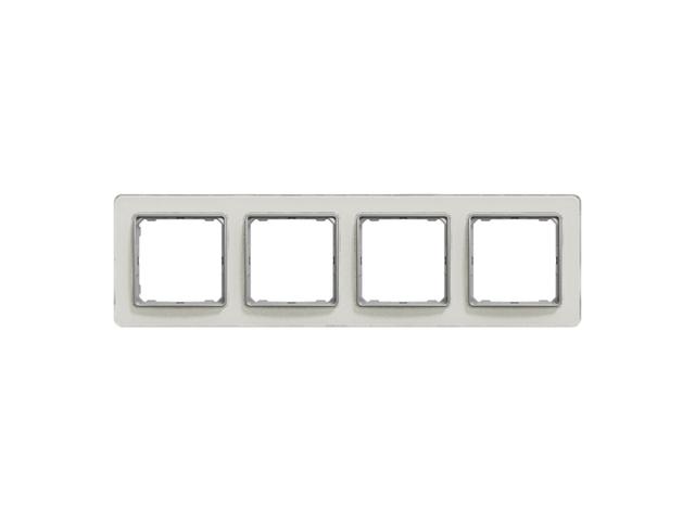 SEDNA DESIGN & ELEMENTS Ramka 4 poczwórna szkło białe SDD360804 SCHNEIDER ELECTRIC