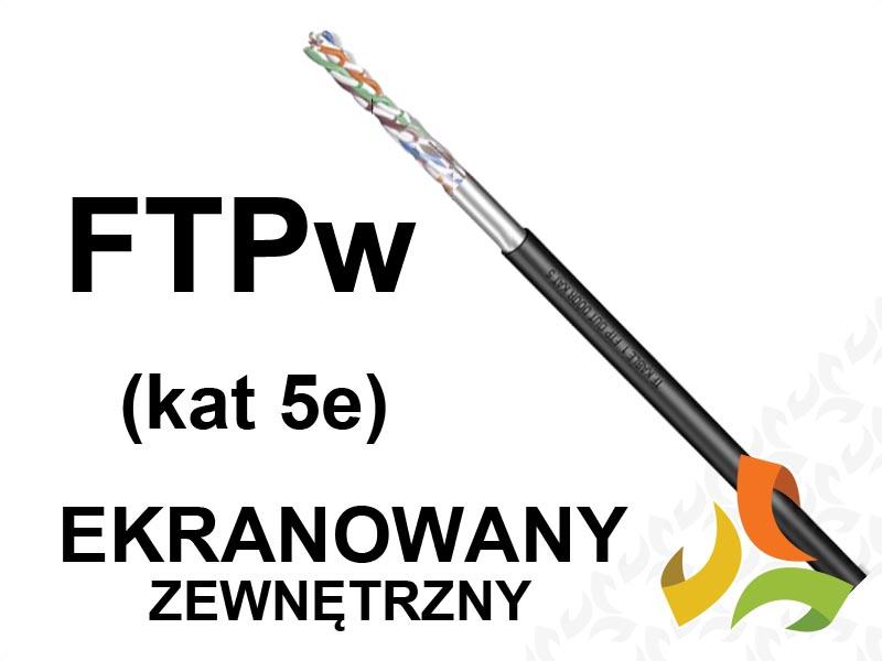 Kabel FTPw kat.5e 4x2x0,5 ekranowany zewnętrzny żelowany czarny (bębnowy) BiTLAN TI0013 BITNER-1