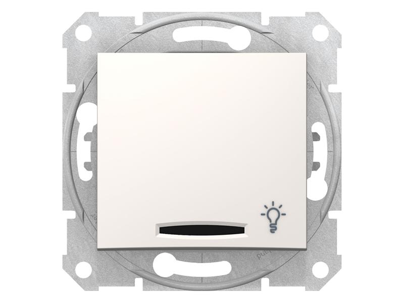 SEDNA Wyłącznik zwierny przycisk "światło" podświetlany kremowy SDN1800123 SCHNEIDER ELECTRIC-0