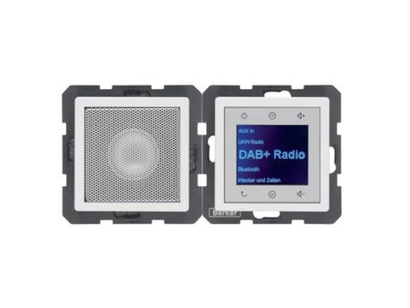 Q.x Radio Touch DAB+ Bluetooth z głośnikiem biały aksamit 30806089 HAGER