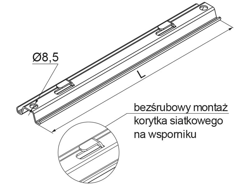 Profil montażowy PMMCS200 901220 BAKS-1