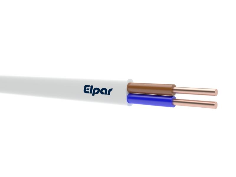 Przewód YDYp 2x1,0 mm2 (300/500V) instalacyjny płaski (krążki 100m) 5901854412740 ELPAR-0