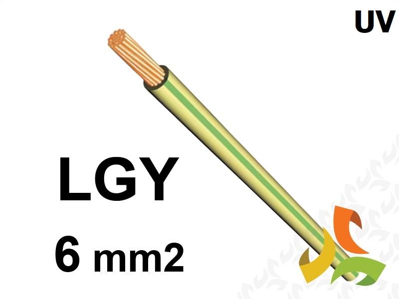 Przewód LGY 6,0 mm2 zielono-żółty (450/750V) jednożyłowy linka (krążki 100m) 18049448 HELUKABEL-0