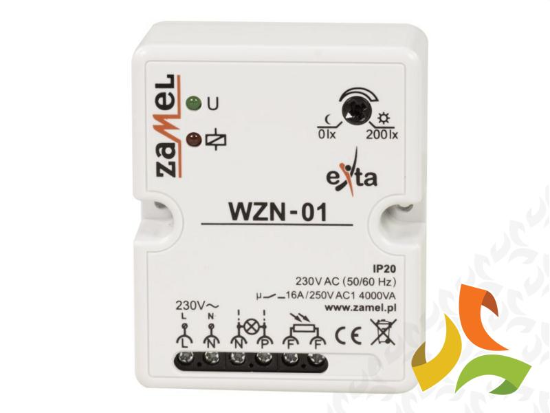 Wyłącznik zmierzchowy 16A 230V 0-200 lux IP20 WZN-01 ZAMEL