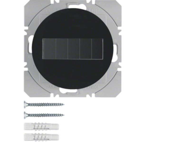 BERKER R.1/R.3 KNX RF Przycisk radiowy pojedynczy płaski z baterią słoneczną czarny 85655131 HAGER