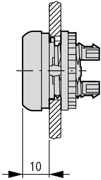 Przycisk płaski, napęd przycisku M22-D-S,z samopowrotem czarny, 216590 EATON-MOELLER-2