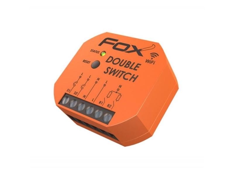FOX Przekaźnik Wi-Fi dwukanałowy 230 V DOUBLE SWITCH 2-kanałowy do 5(8)A na kanał WI-R2S2-P F&F FILIPOWSKI-0