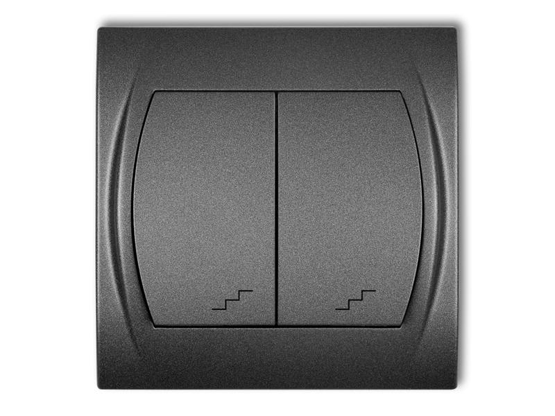 LOGO Wyłącznik schodowy podwójny grafitowy 11LWP-33 KARLIK