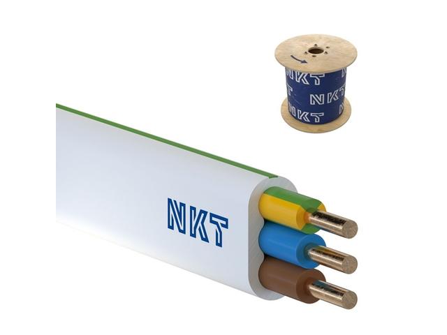 Przewód YDYpżo 3x1,5 mm2 EM plus (450/750V) instalacyjny płaski (bębnowy) 13029039-m NKT