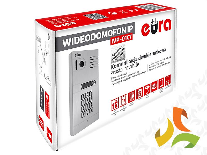 Wideodomofon bezprzewodowy IP LUPUS HD 720P IOS, ANDROID EURA IVP-01C7-6