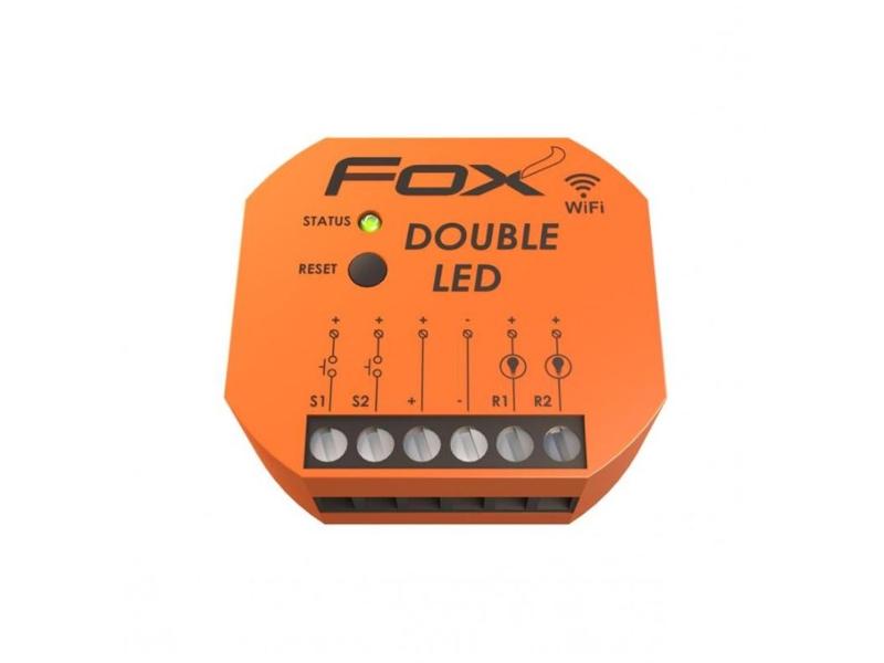 FOX Sterownik Wi-Fi do oświetlenia LED dwukanałowy 12 V DOUBLE LED 2-kanałowy do 4A na kanał WI-LED2S2-P F&F FILIPOWSKI-1