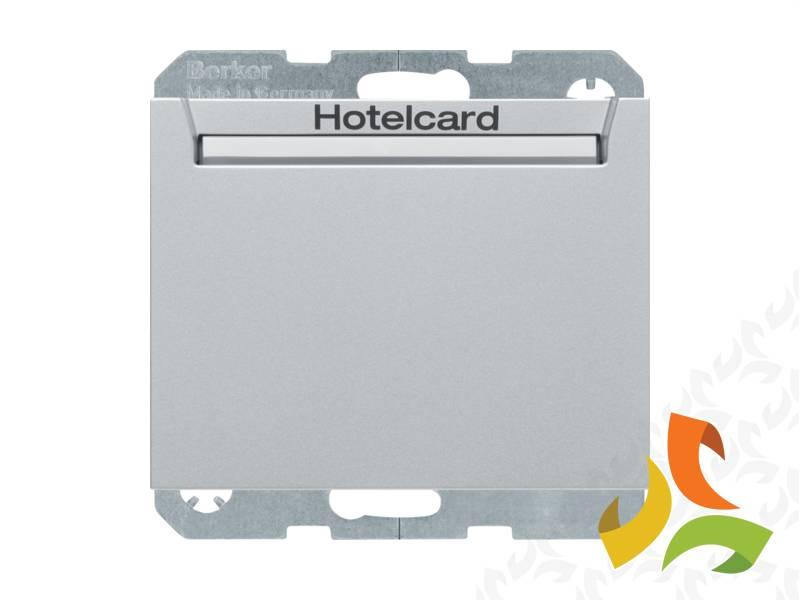 BERKER K.5 Wyłącznik przekaźnikowy na kartę hotelową aluminium 16417134 HAGER-0
