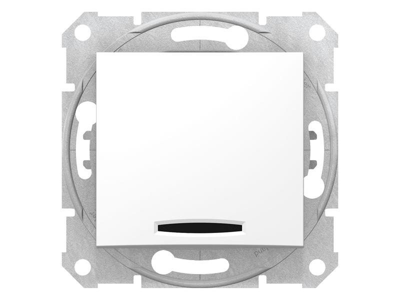 SEDNA Wyłącznik zwierny przycisk podświetlany biały SDN1600121 SCHNEIDER ELECTRIC-0