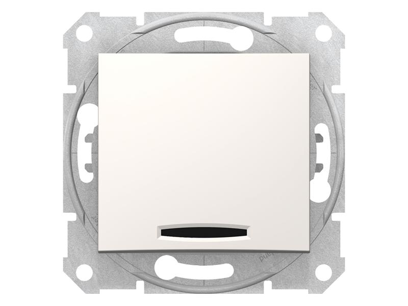SEDNA Wyłącznik zwierny przycisk podświetlany kremowy SDN1600123 SCHNEIDER ELECTRIC