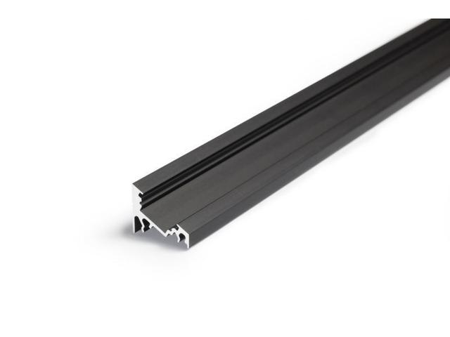 Profil aluminiowy do taśm LED 2000 mm kątowy nawierzchniowy czarny CORNER10 BC/UX 83050021 LED LINE