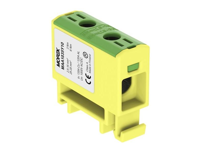 Zacisk uniwersalny OTL35 kolor żółto-zielony 1xAl/Cu 2,5-35mm2 1000V MAA1035Y10 MOREK-0