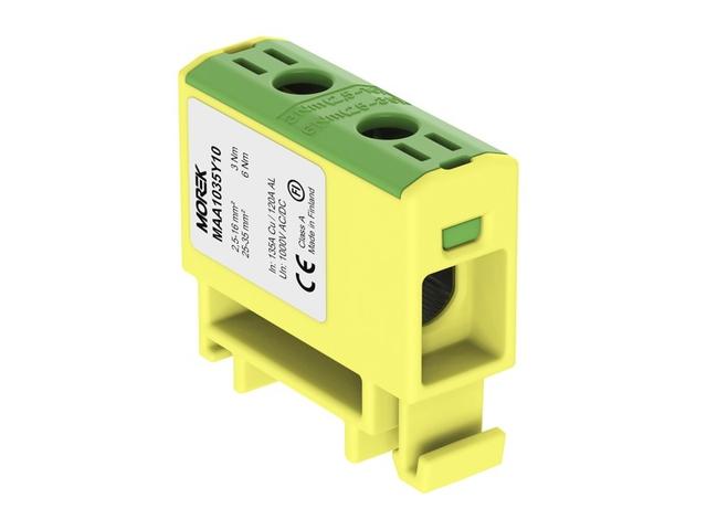 Zacisk uniwersalny OTL35 kolor żółto-zielony 1xAl/Cu 2,5-35mm2 1000V MAA1035Y10 MOREK