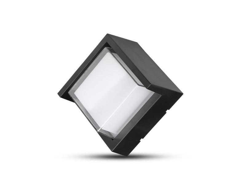 VT-831 6W Lampa ścienna LED barwa: 3000K obudowa: czarny kwadratowa 8610 V-TAC