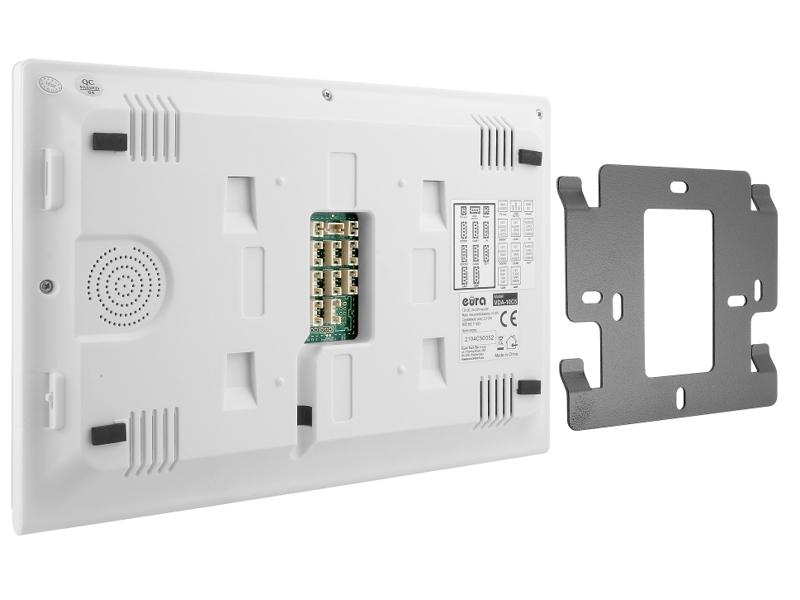 Wideodomofon "EURA" VDP-99C5 biały dotykowy LCD 10'' AHD WiFi pamięć obrazów kamera 1080p RFID szyfrator natynk C51A199 EURA-TECH-4