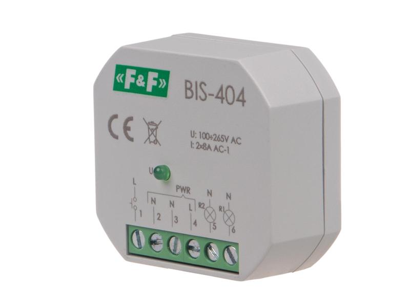 Przekaźnik bistabilny sekwencyjny (świecznikowy) do puszki BIS-404 F&F FILIPOWSKI-5