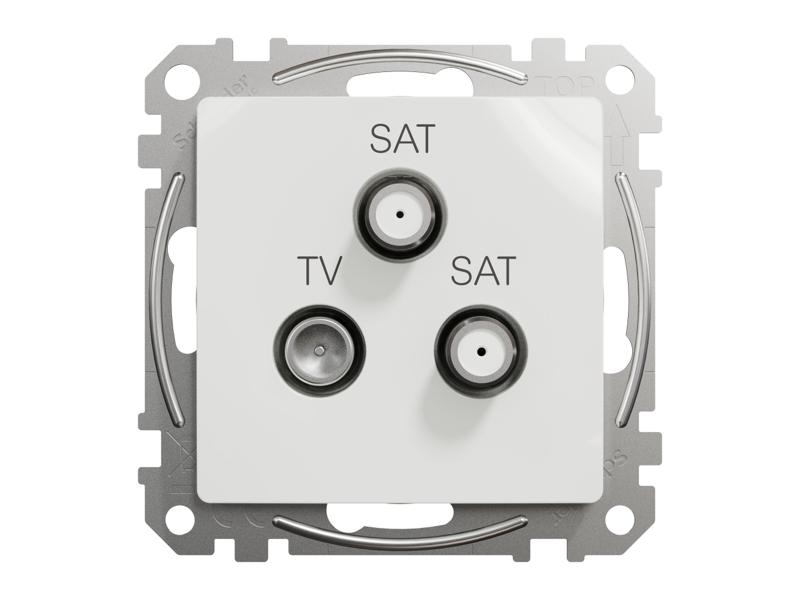 SEDNA DESIGN & ELEMENTS Gniazdo antenowe TV/SAT/SAT końcowe (4dB) białe SDD111481S SCHNEIDER ELECTRIC
