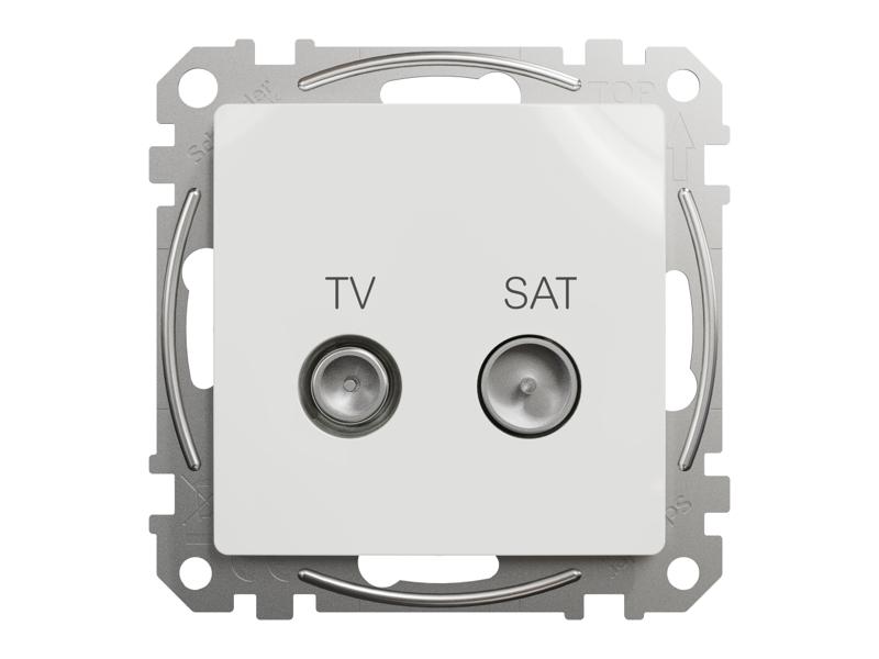 SEDNA DESIGN & ELEMENTS Gniazdo antenowe TV/SAT przelotowe (7dB) białe SDD111474S SCHNEIDER ELECTRIC