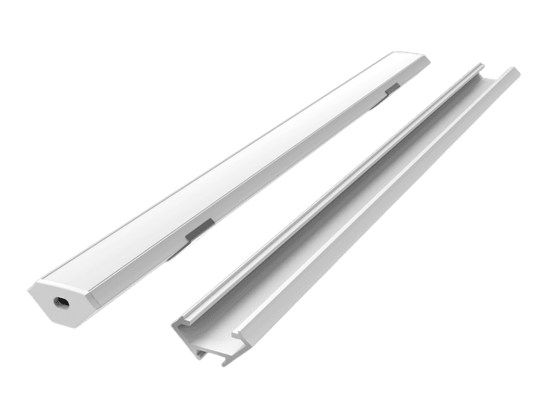 Profil aluminiowy do taśm LED 2000 mm kątowy nawierzchniowy biały z kloszem mlecznym PRIME 203655 LED LINE-0