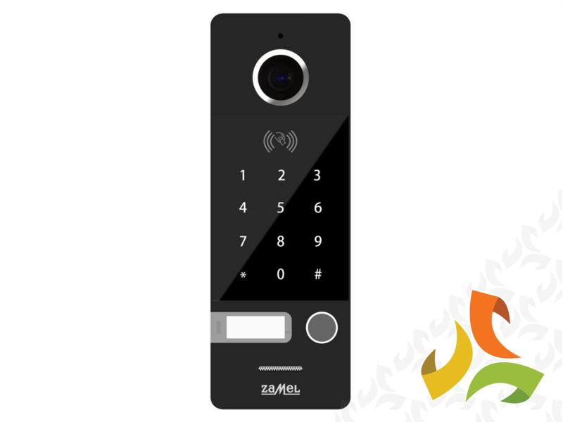 Jednorodzinny zewnętrzny panel wideo z szyfratorem i czytnikiem kart TYP: VO-812IDBP czarny ENTRA ZAMEL-0