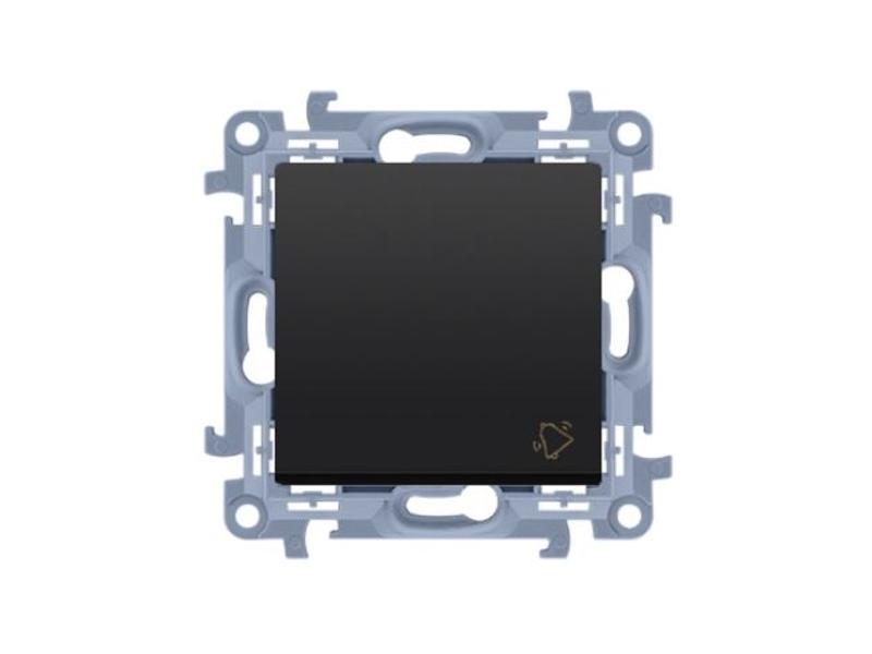 SIMON 10 Przycisk "dzwonek" (moduł) 10AX 250V zaciski śrubowe czarny mat CD1.01/49 KONTAKT SIMON