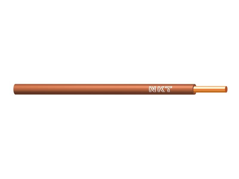 Przewód DY 1,5 mm2 brązowy (450/750V) jednożyłowy drut (krążki 100m) 172105008C0100 NKT-0