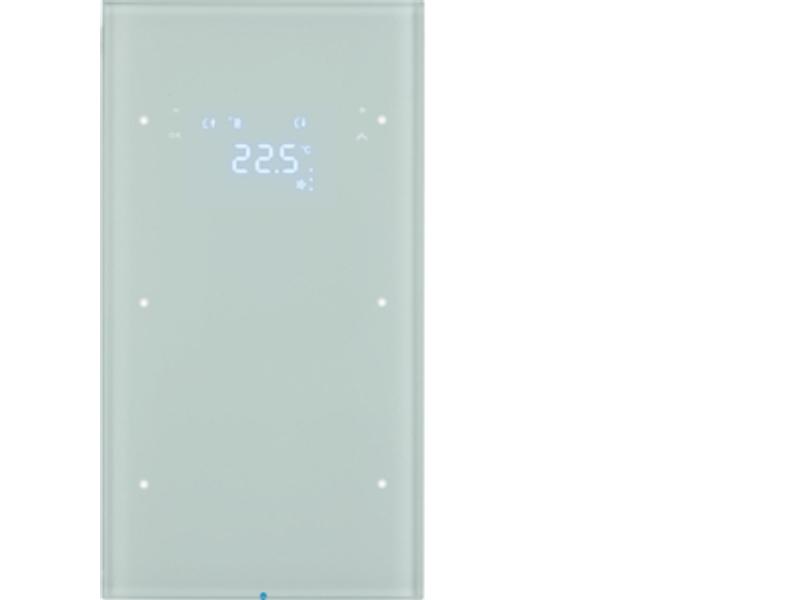 BERKER R.3 Sensor dotykowy podwójny z regulacją temperatury szkło biały 75642050 HAGER