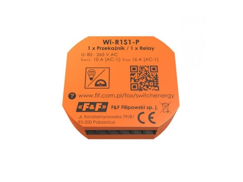 FOX Przekaźnik Wi-Fi do puszki 230 V SWITCH & ENERGY z funkcją monitorowania parametrów sieci WI-R1S1-P F&F FILIPOWSKI-2