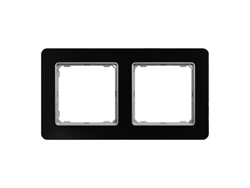 SEDNA DESIGN & ELEMENTS Ramka 2 podwójna szkło czarne SDD361802 SCHNEIDER ELECTRIC-0
