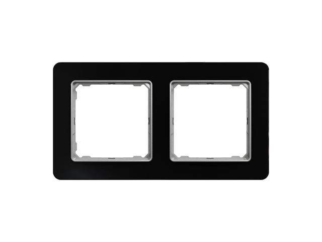 SEDNA DESIGN & ELEMENTS Ramka 2 podwójna szkło czarne SDD361802 SCHNEIDER ELECTRIC