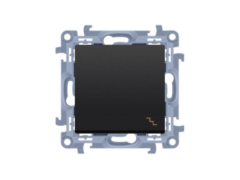 SIMON 10 Wyłącznik schodowy (moduł) 10AX 250V zaciski śrubowe czarny mat CW6.01/49 KONTAKT SIMON