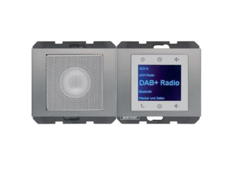 K.5 Radio Touch DAB+ Bluetooth z głośnikiem stal szlachetna 30807004 HAGER-0