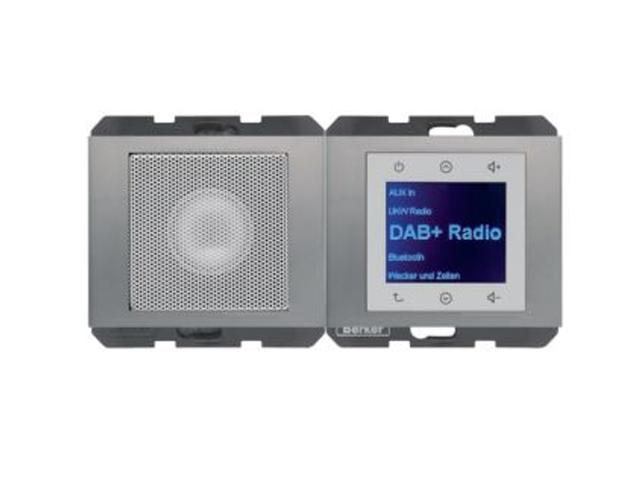 K.5 Radio Touch DAB+ Bluetooth z głośnikiem stal szlachetna 30807004 HAGER