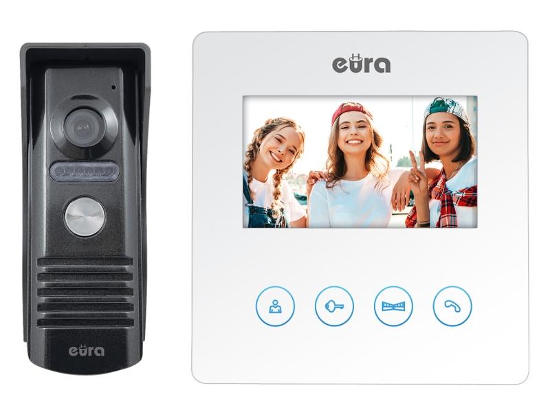 Wideodomofon "EURA" VDP-52A3 "ATIRA" biały ekran 43'' obsługa 2 wejść A31A153 EURA-TECH-0